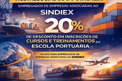 Imagem de Associados Sindiex têm 20% de desconto em cursos da Escola Portuária